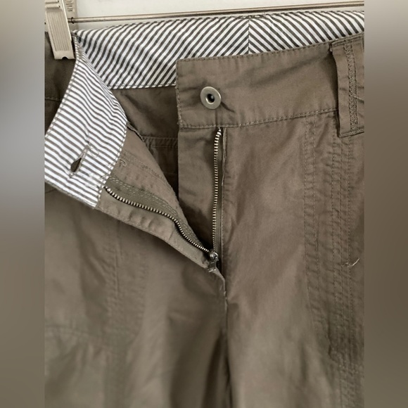 Port Louis Unique Women's/Misses Size 12 Light Army Green Cuffable Pants Cotton - Picture 3 of 7